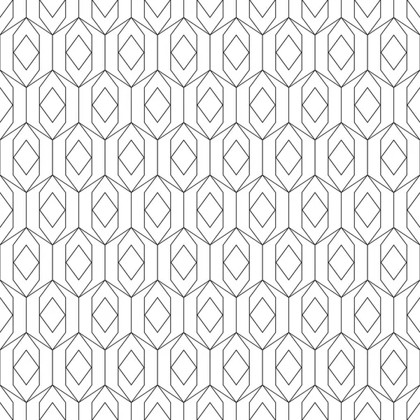 Geometric Seamless Pattern Outline Style Luxury Texture Hexagons Rhombus Abstract — Vettoriale Stock