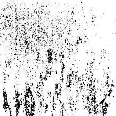 Rough dirty overlay texture. Rusty metal grunge background. Distress backdrop of rusted steel surface stylized image. Corrosion effect in black and white colors. Scalable EPS8 vector illustration.