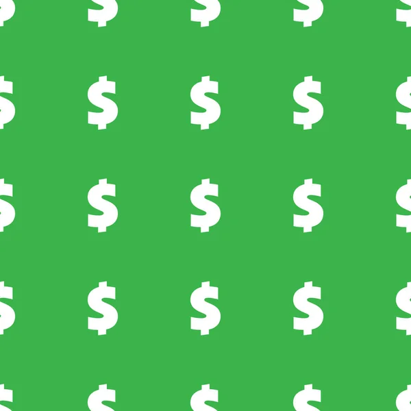 Dolar Işaretleri Kusursuz Desen Yeşil Üzerine Izole Edilmiş Abd Para — Stok Vektör