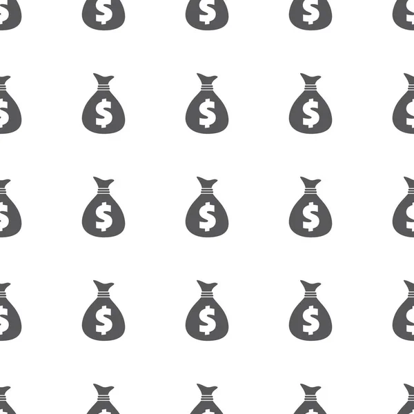 Sacs Pleins Dollars Motif Sans Couture Emballage Fond Avec Répétition — Image vectorielle