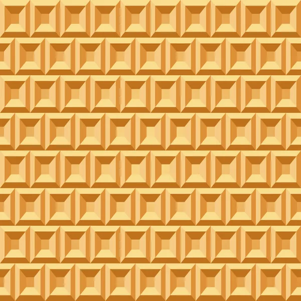 Waffle Seamless Pattern Belgian Wafer Repeating Texture Stylized Flat Style — Archivo Imágenes Vectoriales