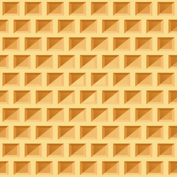 Waffle Seamless Pattern Belgian Wafer Repeating Texture Stylized Flat Style — Archivo Imágenes Vectoriales