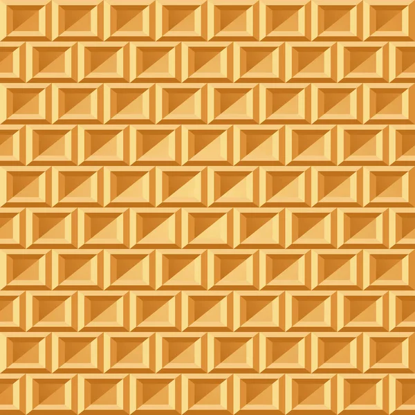 Waffle Seamless Pattern Belgian Wafer Repeating Texture Stylized Flat Style — стоковый вектор