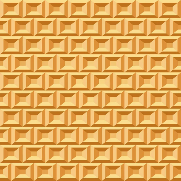Waffle Seamless Pattern Belgian Wafer Repeating Texture Stylized Flat Style — Archivo Imágenes Vectoriales