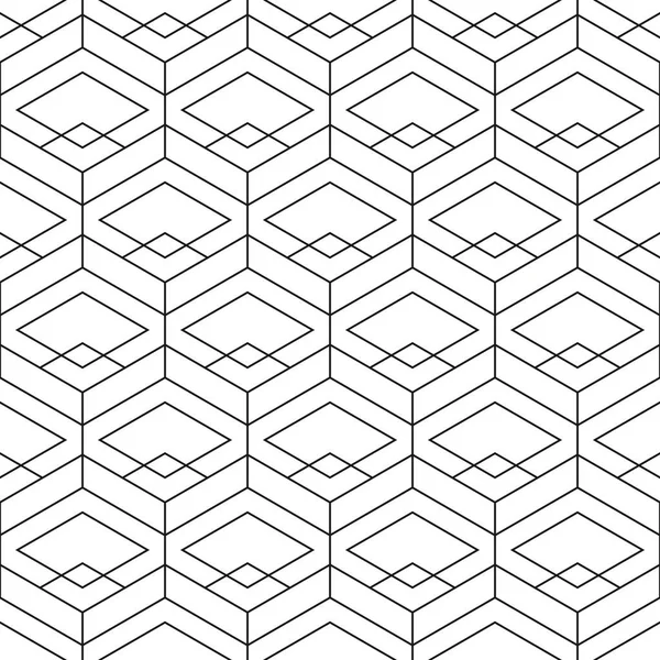 外形スタイルの幾何学的なシームレスなパターン 六角形や菱形と高級感のある質感 抽象的なダイヤモンドの形が背景を包みます 白い線が交差する Eps8ベクターイラスト — ストックベクタ