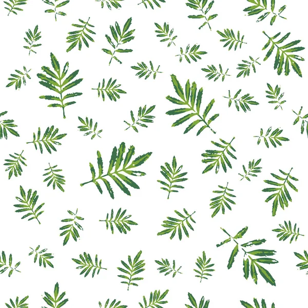 Marigold Vert Laisse Motif Sans Couture Feuillage Printanier Texture Répétitive — Image vectorielle