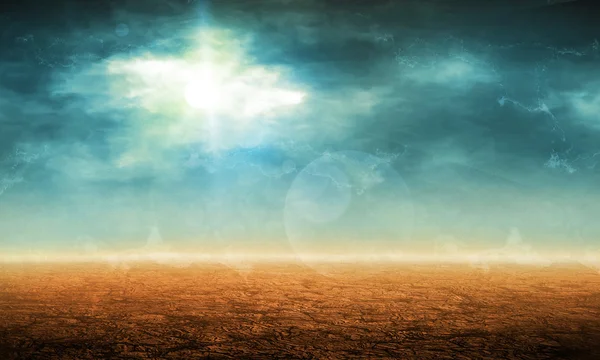 bulutlar, çöl yatay