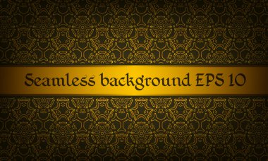 Dikişsiz altın vektör desen