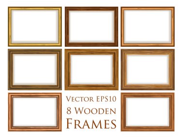 Wooden frame set. clipart