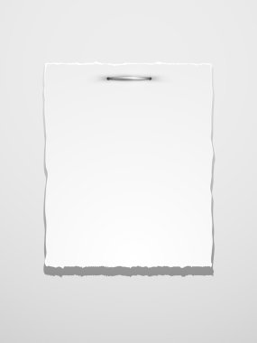 yırtık beyaz kağıt duvar metin için yer ile