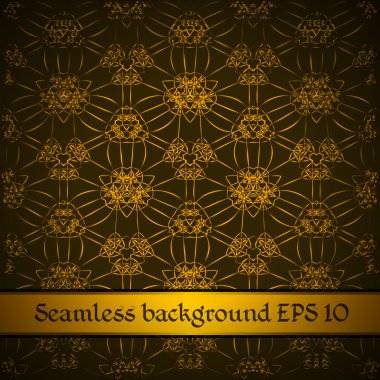 Dikişsiz altın vektör desen