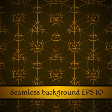 Dikişsiz altın vektör desen