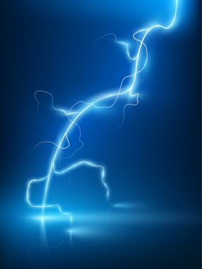 Abstract blue lightning flash background.