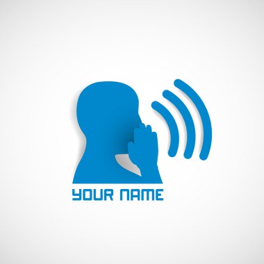 logo simge adam vektör profilleri karşı karşıyadır.