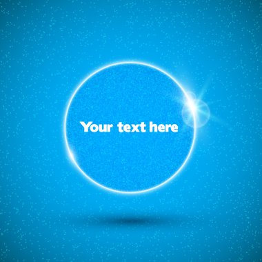 mavi zemin üzerine parlak beyaz konuşma balonu.