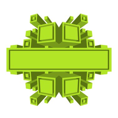 metin için yer ile geometrik arka planı yeşil