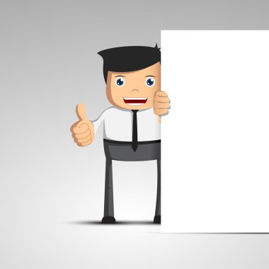 karikatür elbiseli adam. vektör karakter.