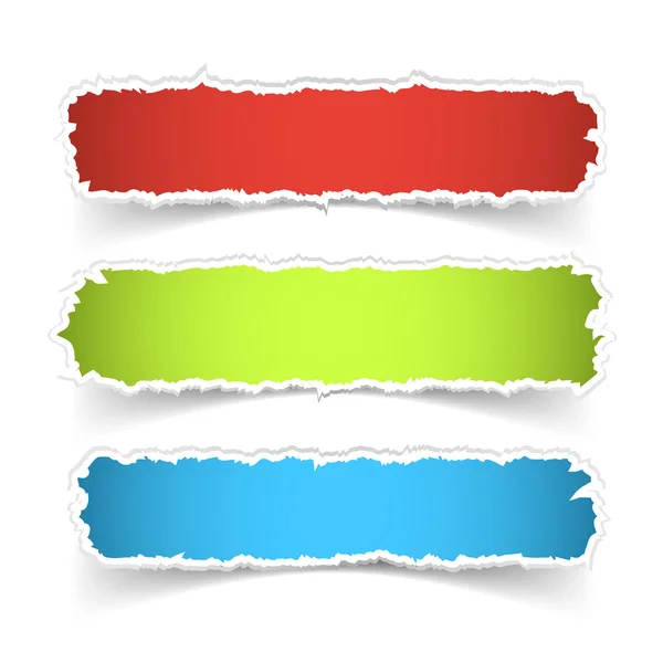 renkli yırtık kağıt afiş kümesi