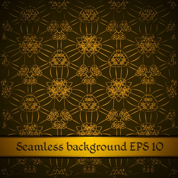Dikişsiz altın vektör desen