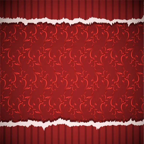 Fondo de pantalla floral rojo sin costuras — Vector de stock