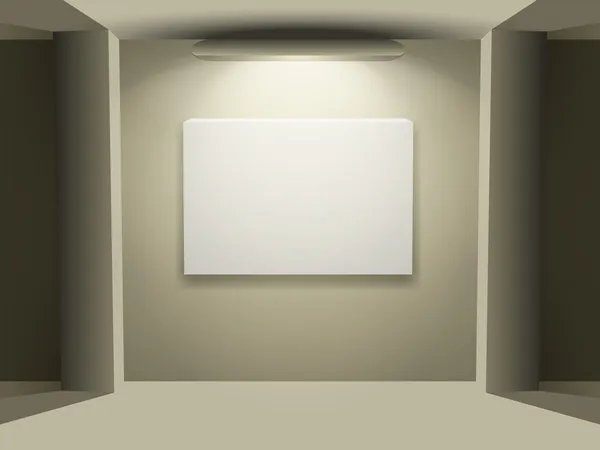 Showroom dengan dinding kosong dan cahaya - Stok Vektor