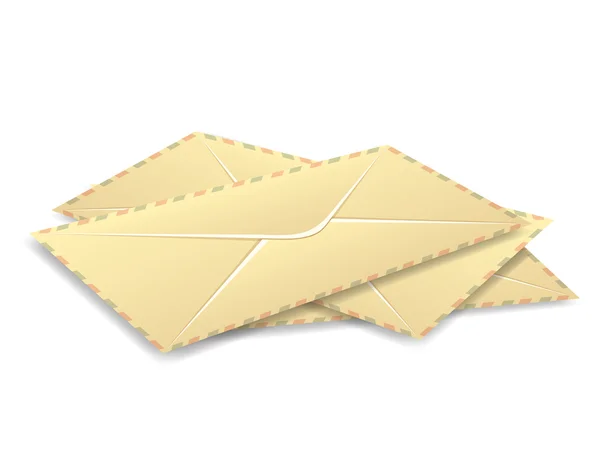 Stack of vintage envelopes. — Stock Vector
