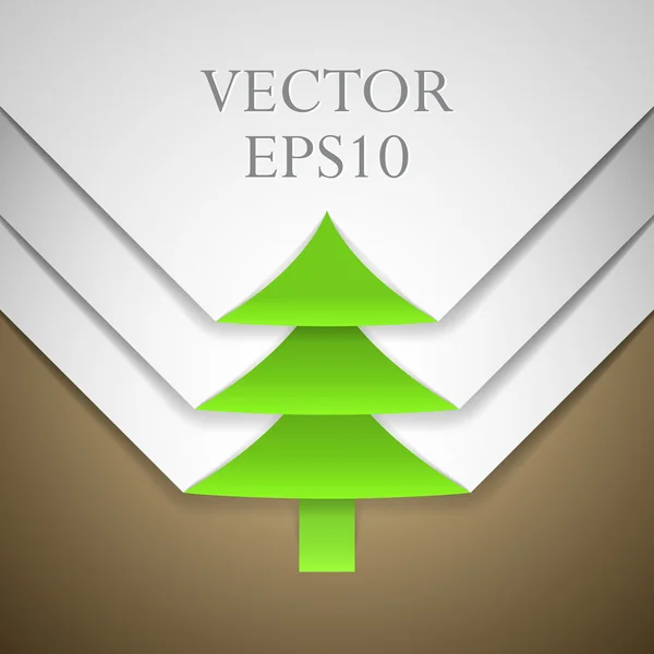 Groene kerstboom — Stockvector