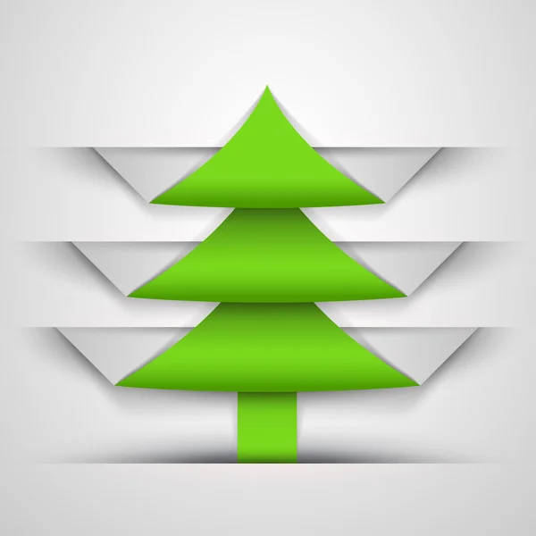 Green christmas tree — Stock Vector