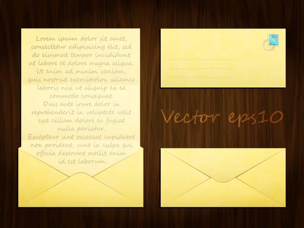 Poštovní obálky s dopisem — Stockový vektor