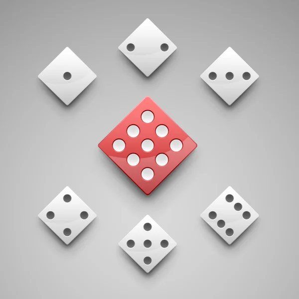 A set of vector dice. — Stock Vector