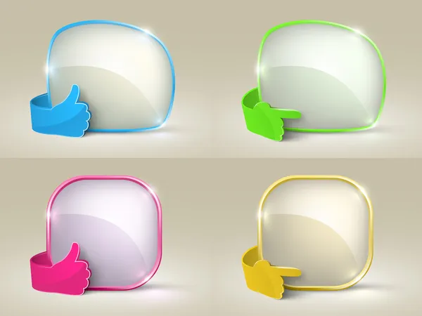 kabarcık konuşma ve cam el seti