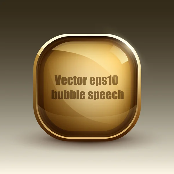 Botão web dourado —  Vetores de Stock