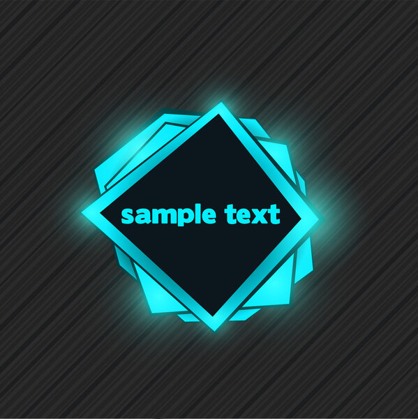 Блестящий голубой пузырь речи
