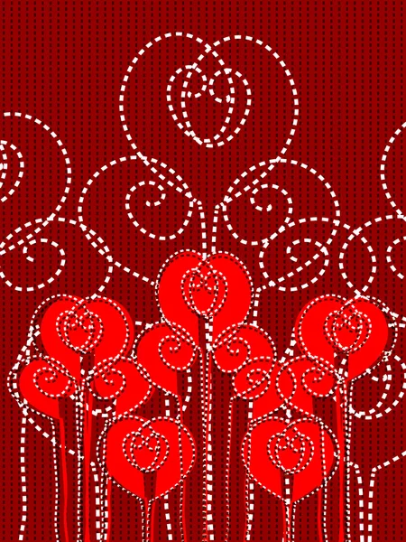 Motif floral ethnique — Image vectorielle