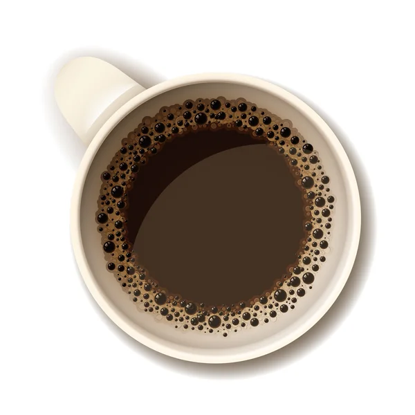 Isolerade realistisk vektor kopp hett kaffe — Stock vektor
