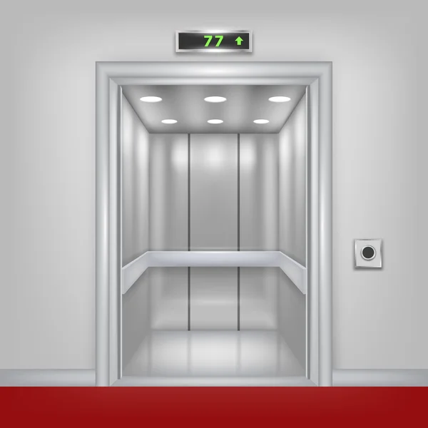 Hiss med öppnade dörrar — Stock vektor