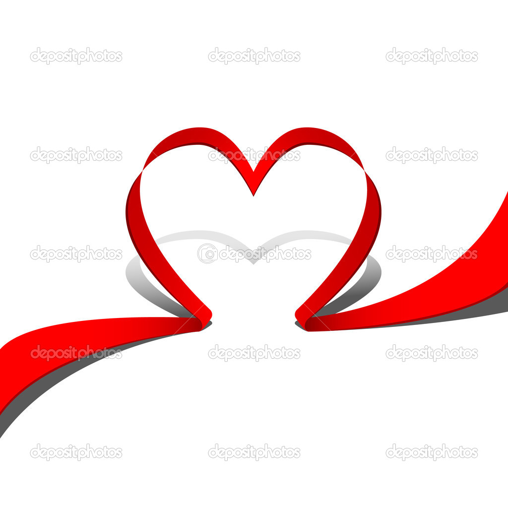 Ribbon red heart