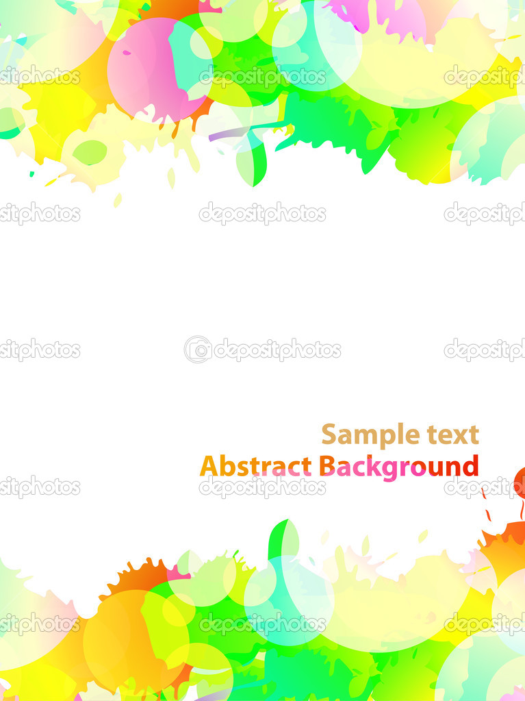Colorful ink abstract frame background.
