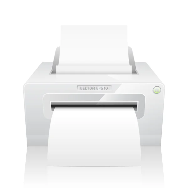 Реалистичный векторный принтер — стоковый вектор