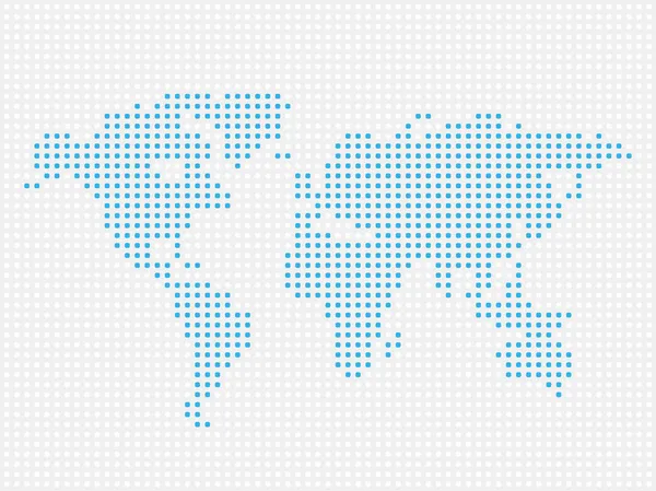 Wereld kaart dot illustratie — Stockvector