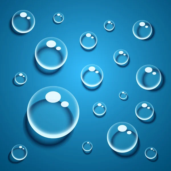 Water drops vector background. — Stock Vector