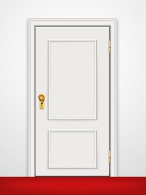 Beyaz ahşap kapı