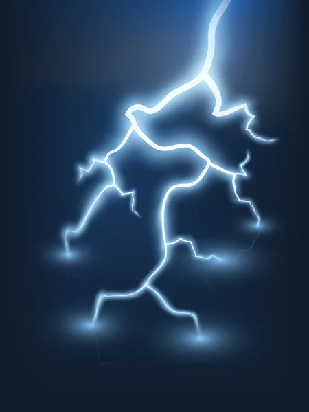 Vector abstract blue lightning flash — Stock Vector