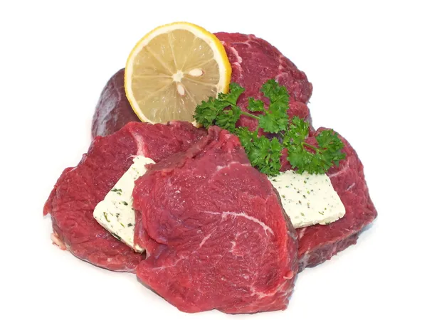 Raw fresh meat from the rind — Stock Photo, Image