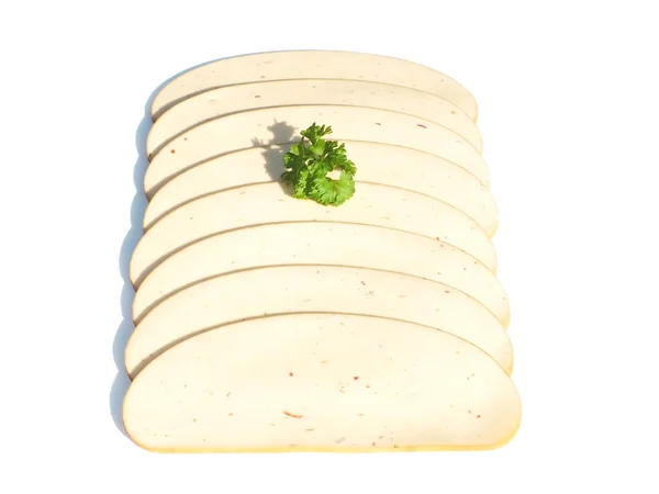 Rebanadas de queso cortadas — Foto de Stock