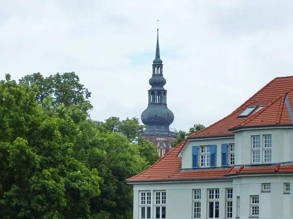 屋顶、 汉萨同盟城市 greifswald 德国 — 图库照片