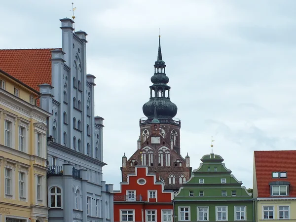 Roofs, città anseatica di Greifswald, Germania — Foto Stock