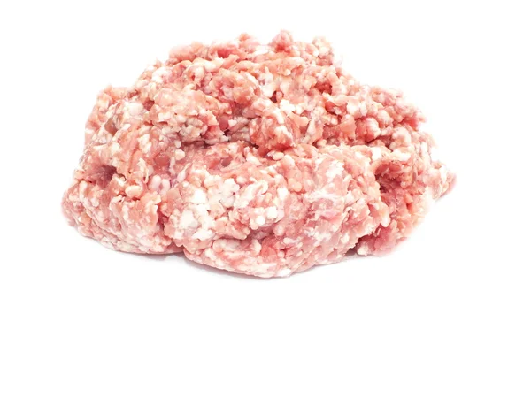 A pile of ground meat on a white background — Stock Photo, Image