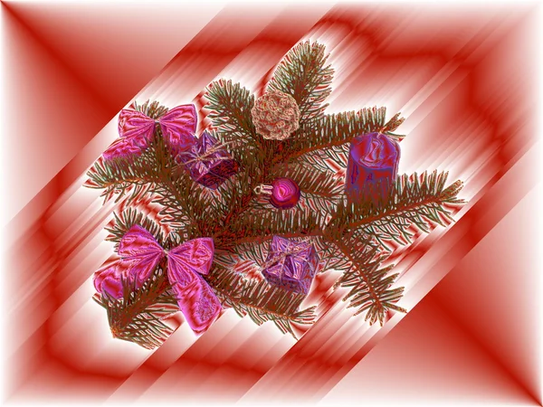 Яркий праздничный фон с письмом в виде рождественской открытки — стоковое фото