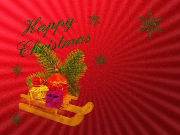 Fundo festivo brilhante com a escrita como um cartão de Natal — Fotografia de Stock